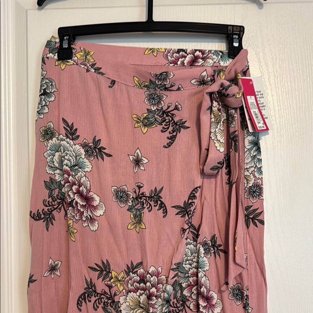 Floral Pink Wrap Skirt
